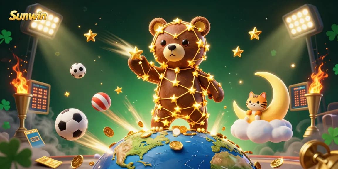Sunwin shines brightly as you scoop coins in a vibrant 3D casino world filled with thrilling gaming elements.