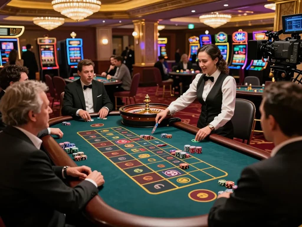 situs bandar togel singapore hongkong pemain terlibat dalam taruhan strategis di meja roulette mewah yang dikelilingi oleh kegembiraan