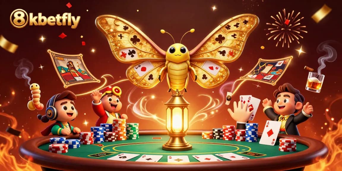 Experience thrilling gameplay at 8xbetfly featuring captivating casino scenes with vibrant characters.