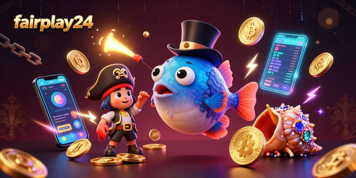 Engage in thrilling action with fairplay24, featuring dynamic 3D characters and cryptocurrency elements.