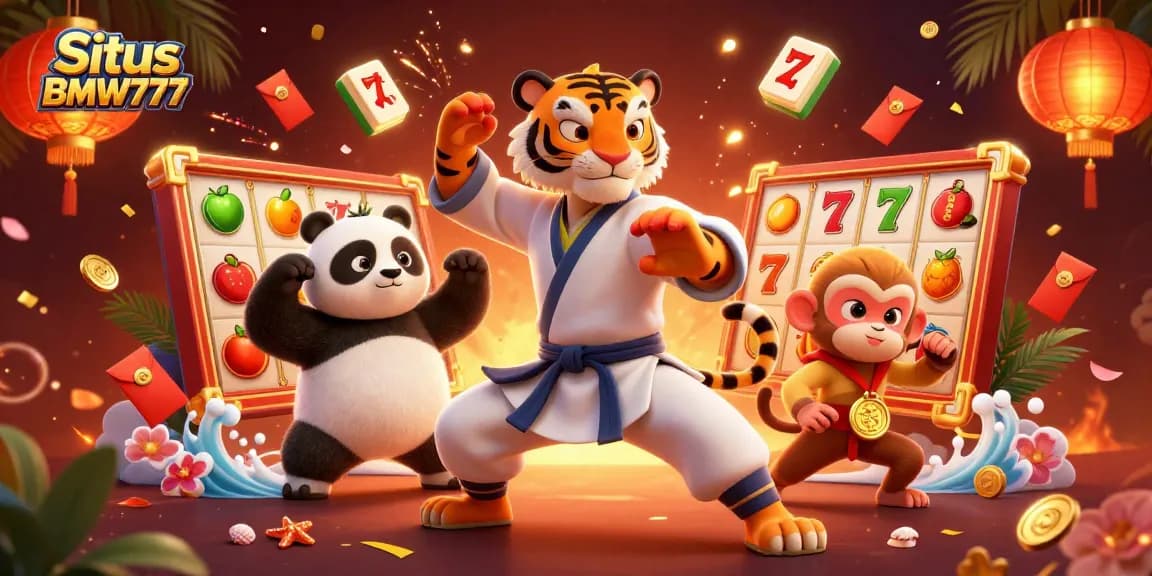 Situs BMW777 offers thrilling slot gameplay with kung fu characters showcasing big wins.