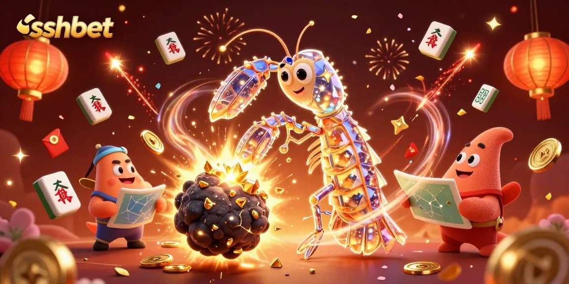 Engage with sshbet for thrilling gameplay alongside colorful fireworks and a galactic mantis shrimp.