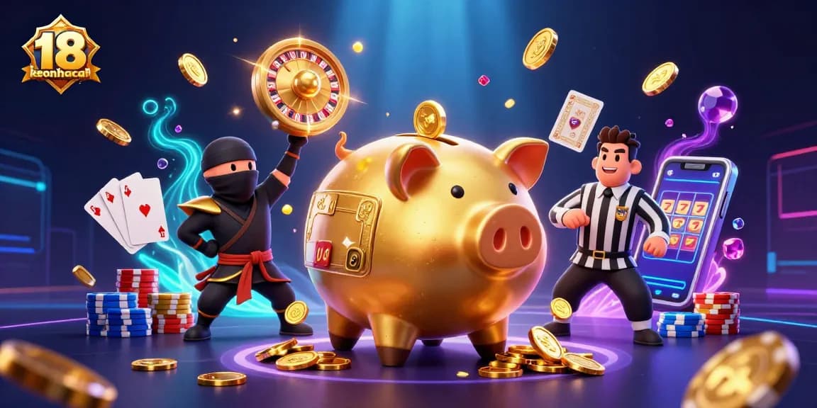 Join the thrilling action at keonhacai 18, where animated characters enliven the casino betting experience.