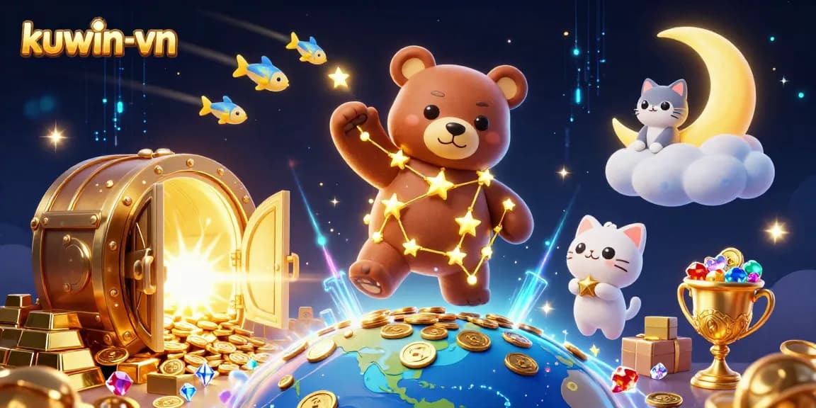 Kuwin-vn offers thrilling casino games with epic winnings featuring vibrant characters and treasure elements.