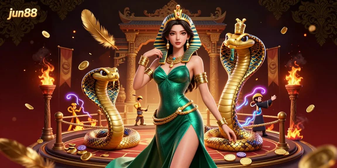 Experience the thrill of jun88 with a stunning 3D casino illustration featuring a dynamic gambling scene.