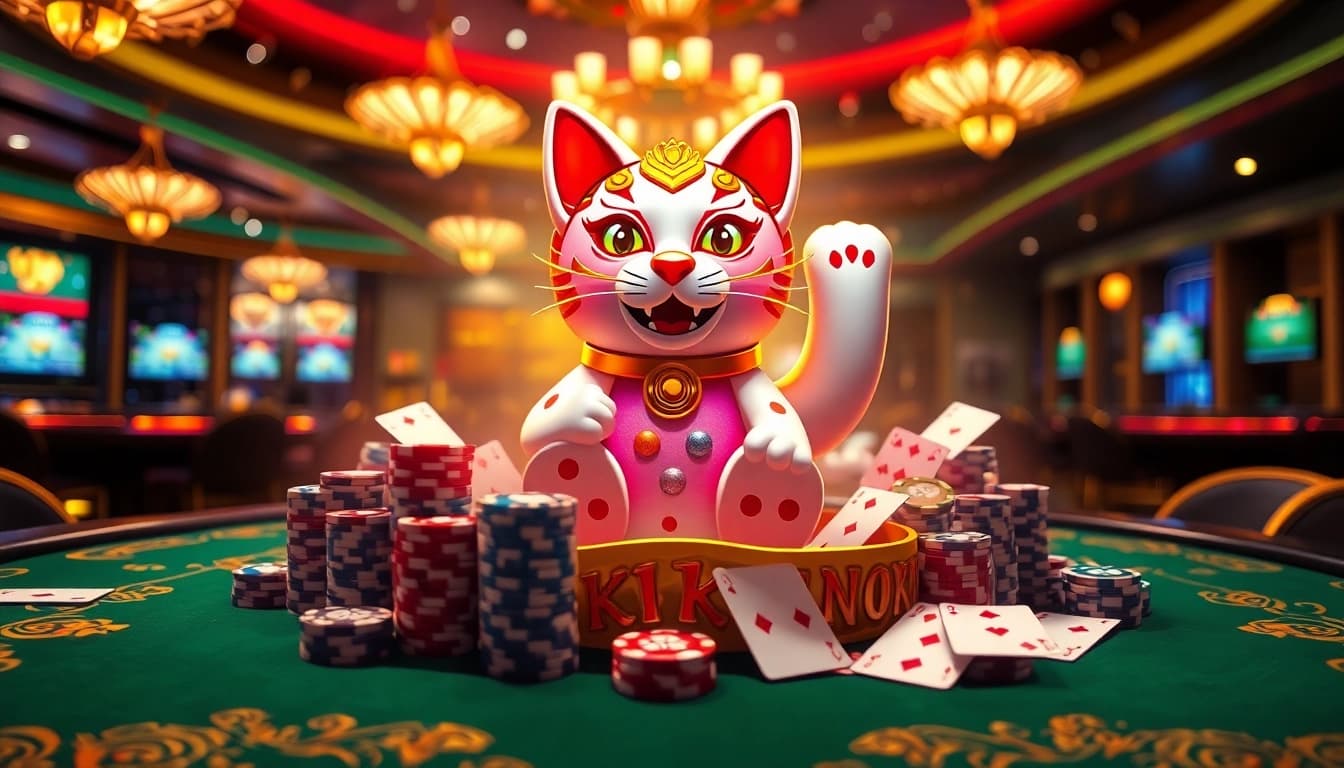 Experience the thrill of Lucky Neko PG Soft เล่น 24 ชั่วโมง with vibrant casino gaming visuals.