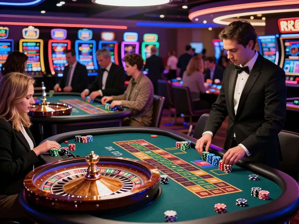Watch players strategize at 388bet roulette tables, experiencing the thrill of the game.