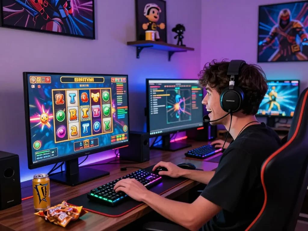 Pemain yang terlibat menikmati pengalaman permainan online sgpslot dengan visual yang cerah.