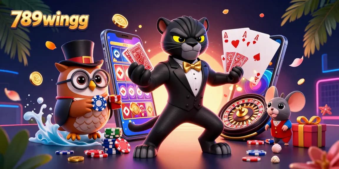 Engage with thrilling slots at 789wingg, featuring dynamic gaming elements and vibrant characters.