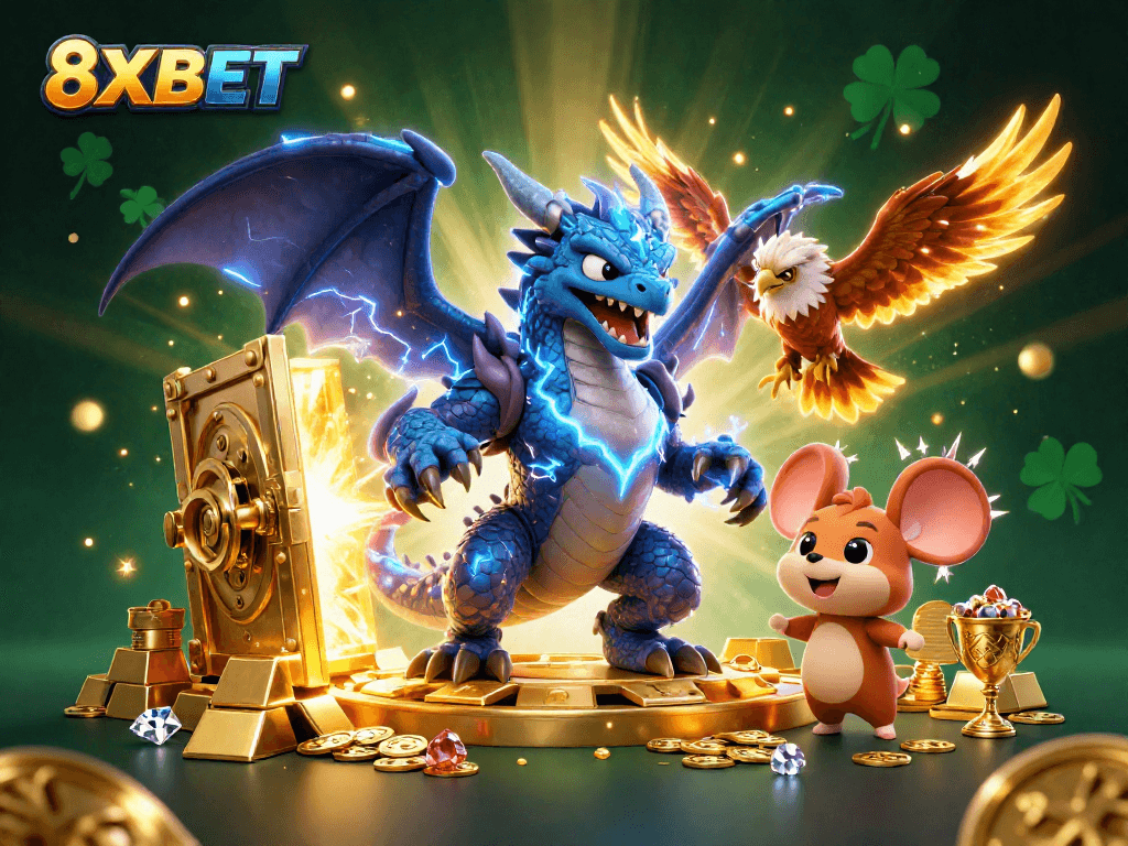 Watch 8XBET elevate your gaming experience with vibrant illustrations of thrilling casino adventures.