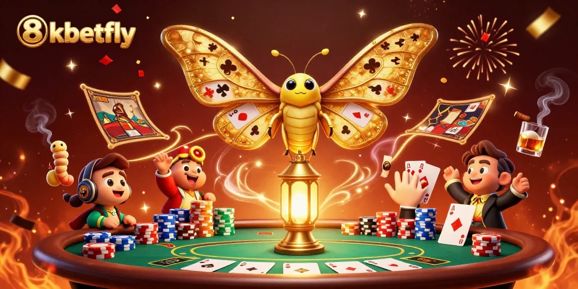 Experience thrilling gameplay at 8xbetfly featuring captivating casino scenes with vibrant characters.