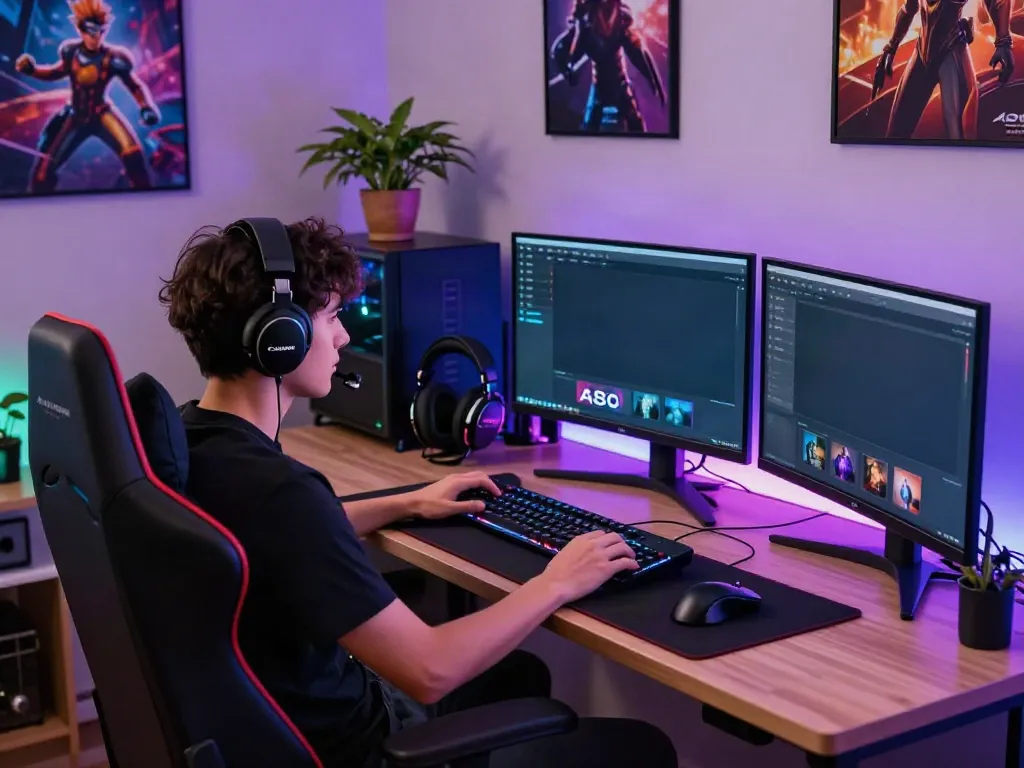 A80 homepage displayed on multiple screens in a modern gaming setup.