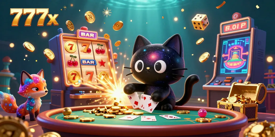 Spin and win at 777x with thrilling casino elements, vibrant visuals, and a jackpot frenzy.