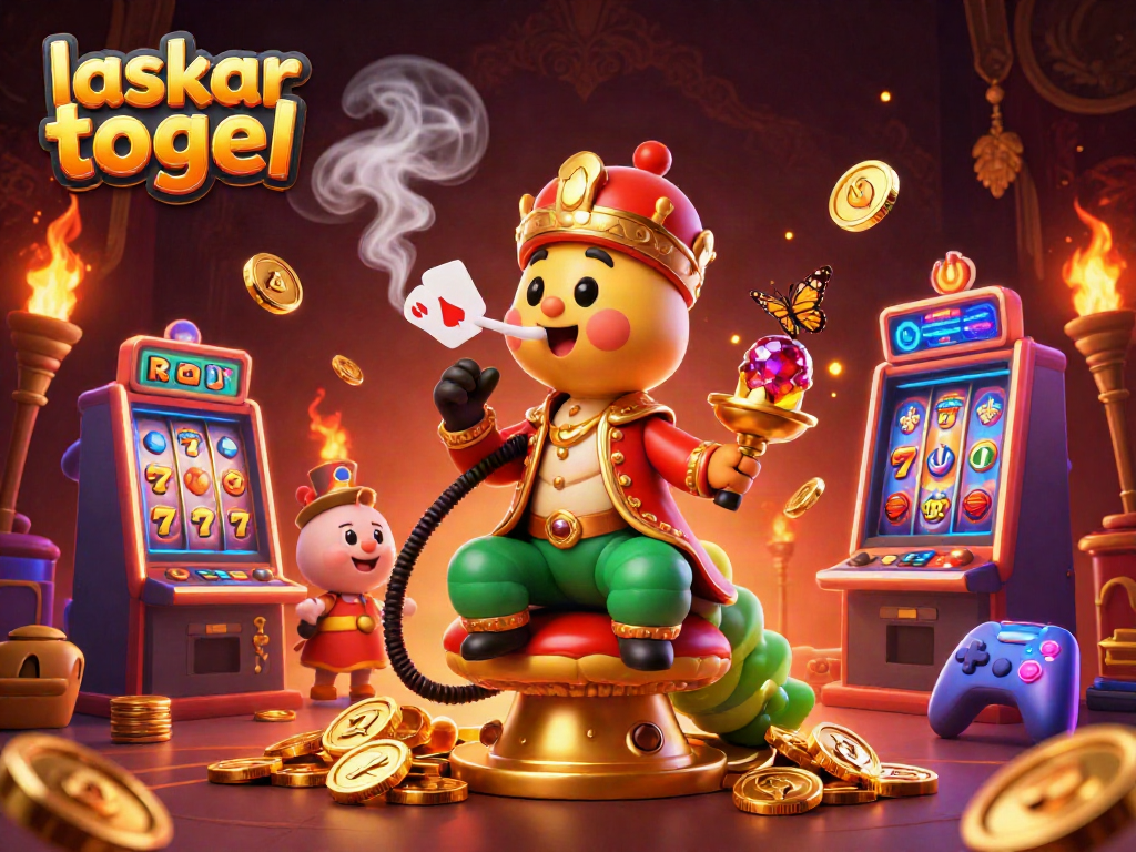 Experience the thrilling excitement of laskar togel with dynamic casino elements and colorful characters.