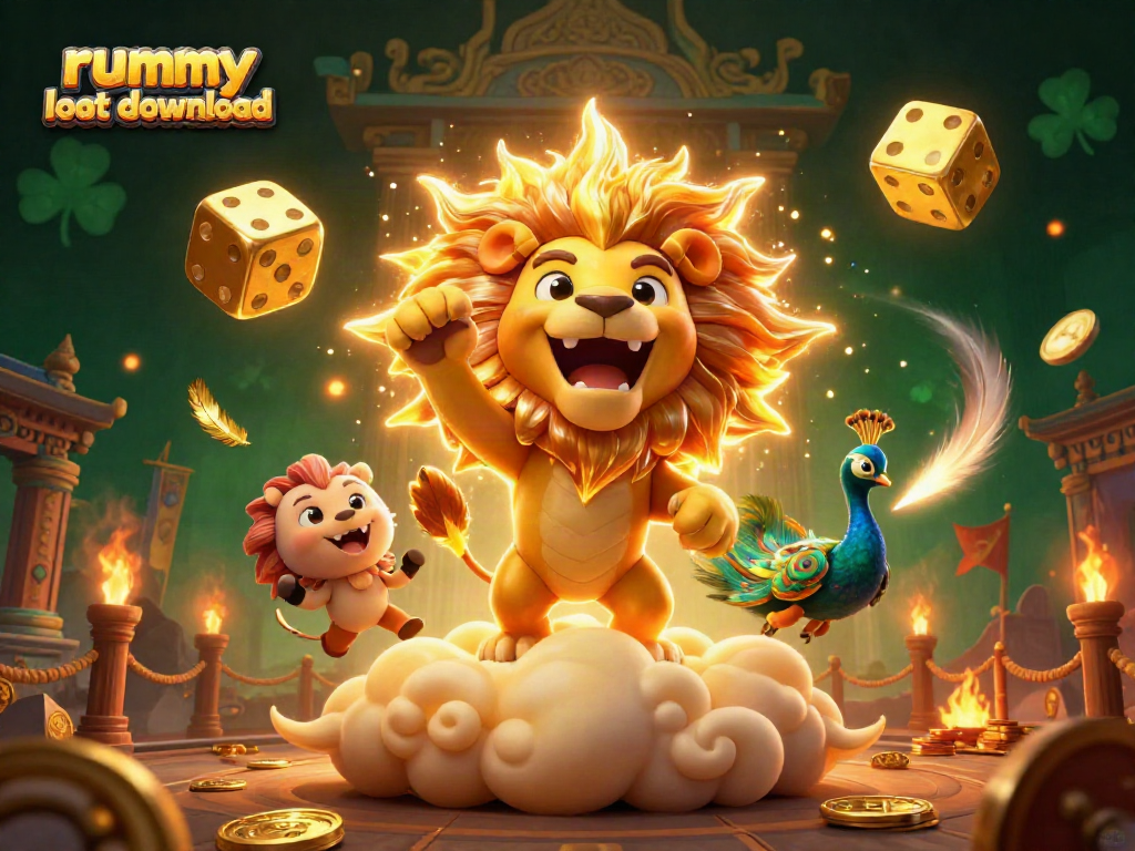 Win exciting matches with rummy loot download on this vibrant casino-themed digital illustration.