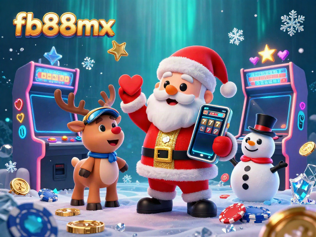 Experience exciting slot reels and jackpots with fb88mx in a vibrant 3D casino scene.
