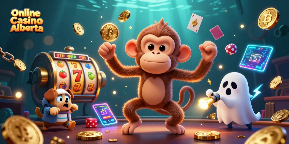 Engage with thrilling gameplay at Online Casino Alberta, featuring whimsical characters and vibrant casino elements.