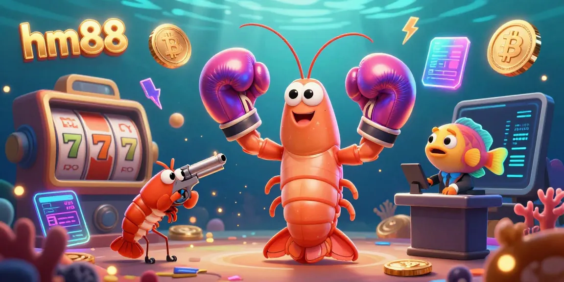 Experience thrilling gambling action with hm88's vibrant casino-themed scene featuring unique 3D characters.