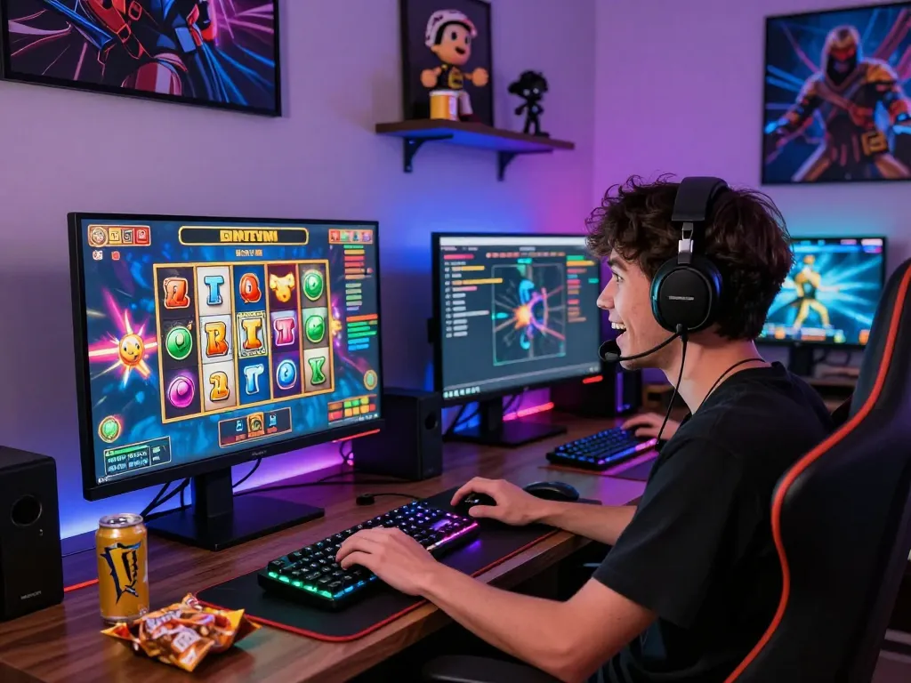 Pemain yang terlibat menikmati pengalaman permainan online sgpslot dengan visual yang cerah.