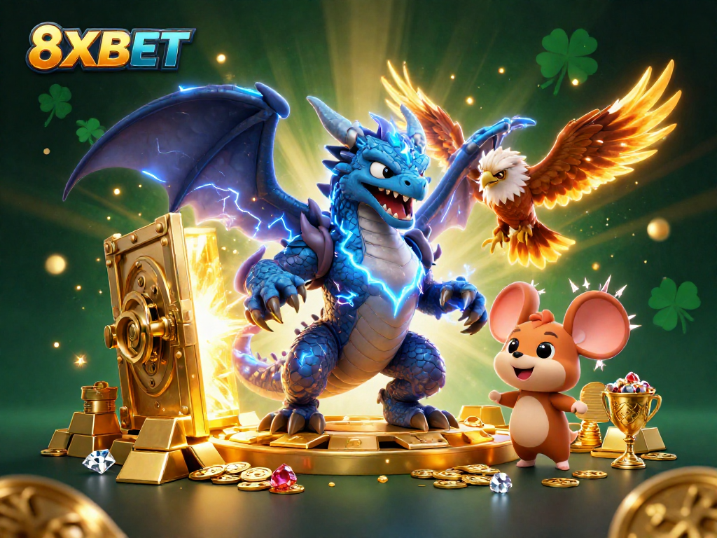 Watch 8XBET elevate your gaming experience with vibrant illustrations of thrilling casino adventures.