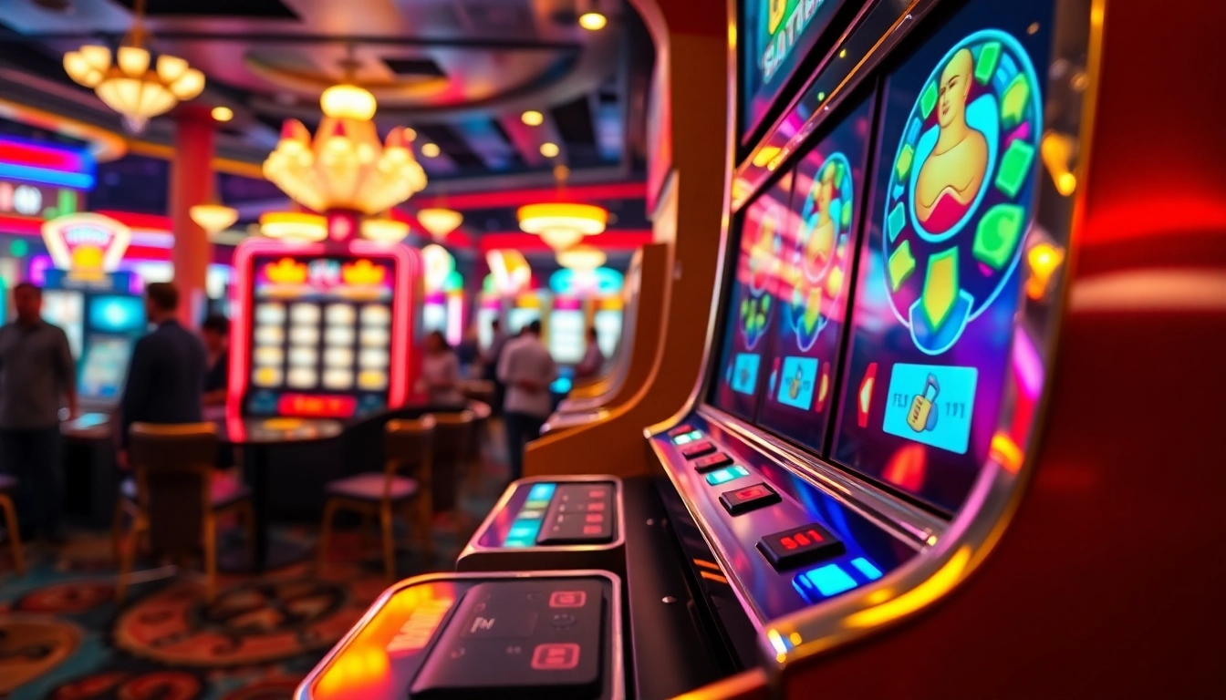 Slot Game yang berkilau menampilkan simbol-simbol menarik di mesin slot baru.