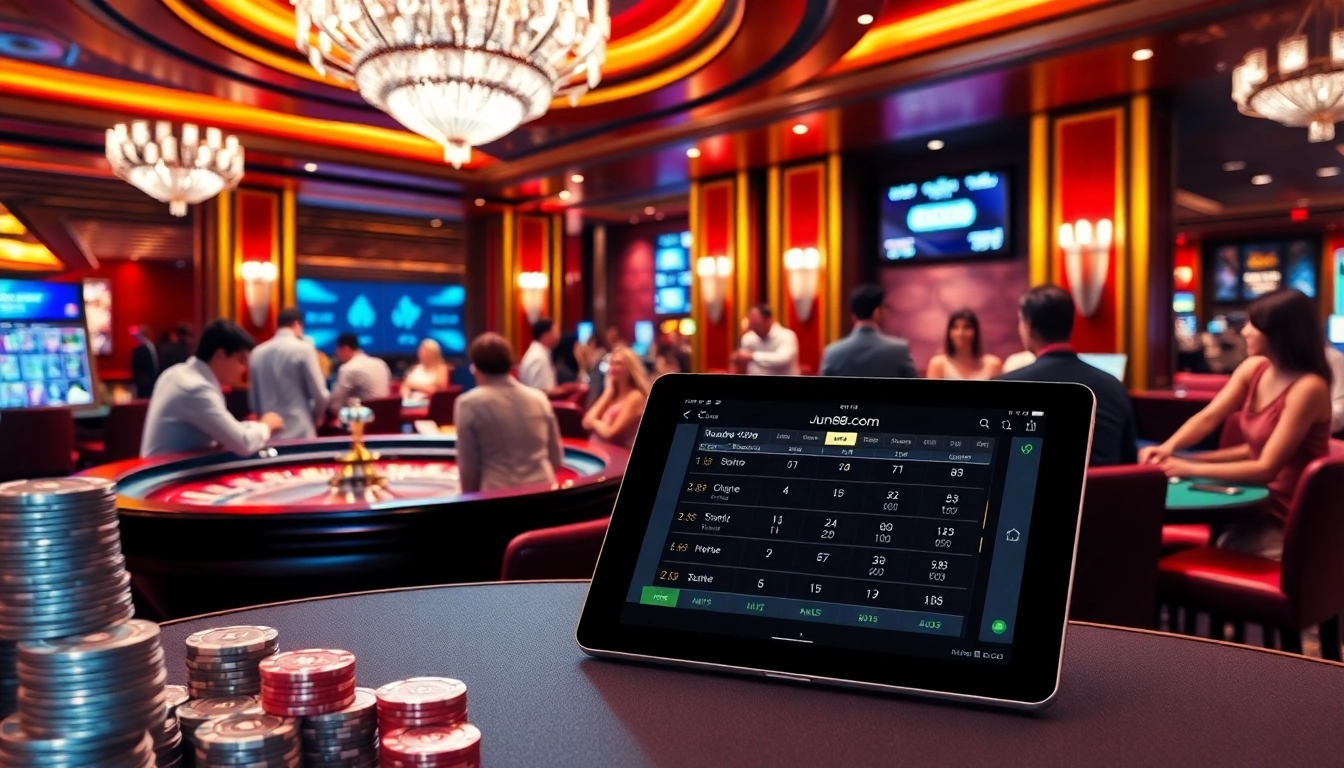 Experience the excitement of gaming at jun88.com with live roulette and poker tables.