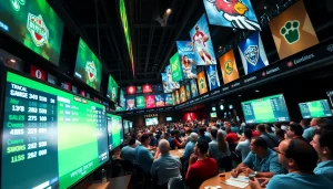 Experience the excitement of Sports Betting in an engaging sportsbook atmosphere.
