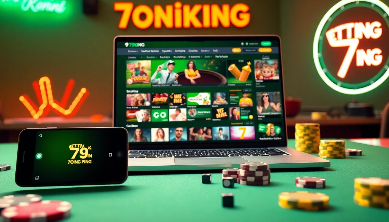 Dynamic online betting interface of 79king hn featuring casino games and sports odds.