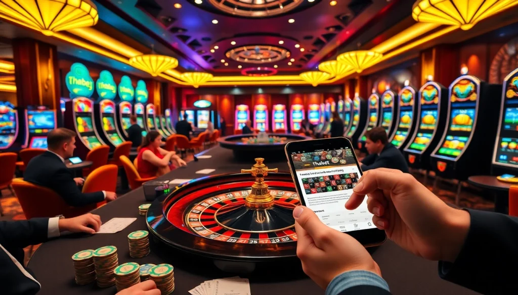 Experience the thrill of thabet as players engage in high-stakes poker and roulette in a luxurious casino setting.