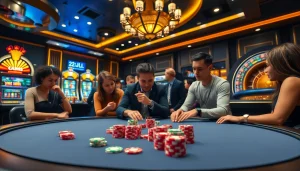 Experience the excitement of 22JL casino gaming with vibrant tables and engaged players.
