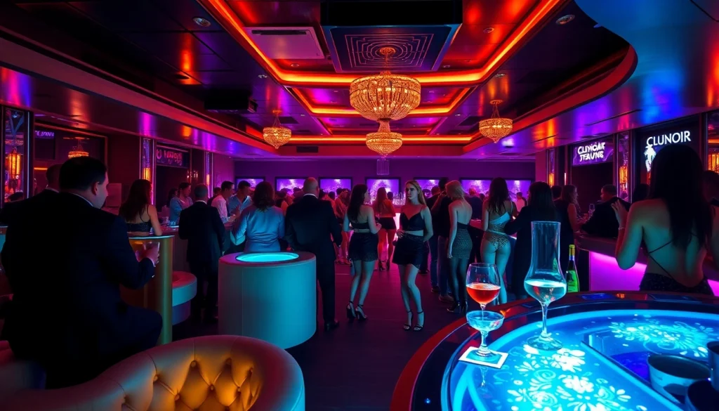 Night club sxm vibrant scene at Club Noir showcasing luxury ambiance and entertainment.