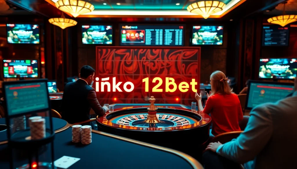 Experience the thrill of gambling with ink vao 12bet on vibrant casino tables and digital screens.