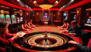 Experience the thrill of gambling with vibrant poker tables and colorful chips inspired by https://kingarthurcafe.com/menu.