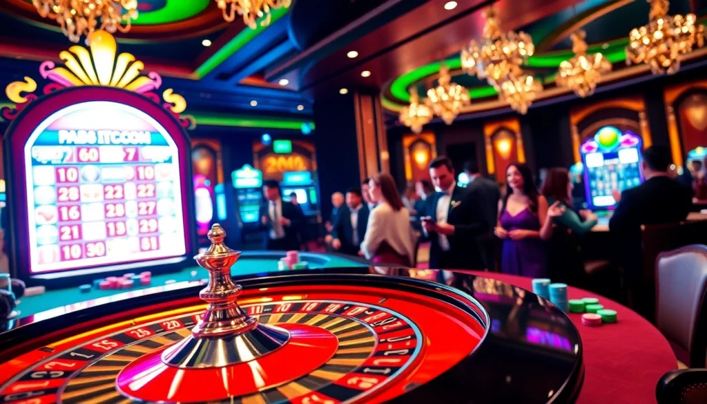 Experience thrilling gameplay at rr88itcom's luxury casino with a vibrant roulette table.