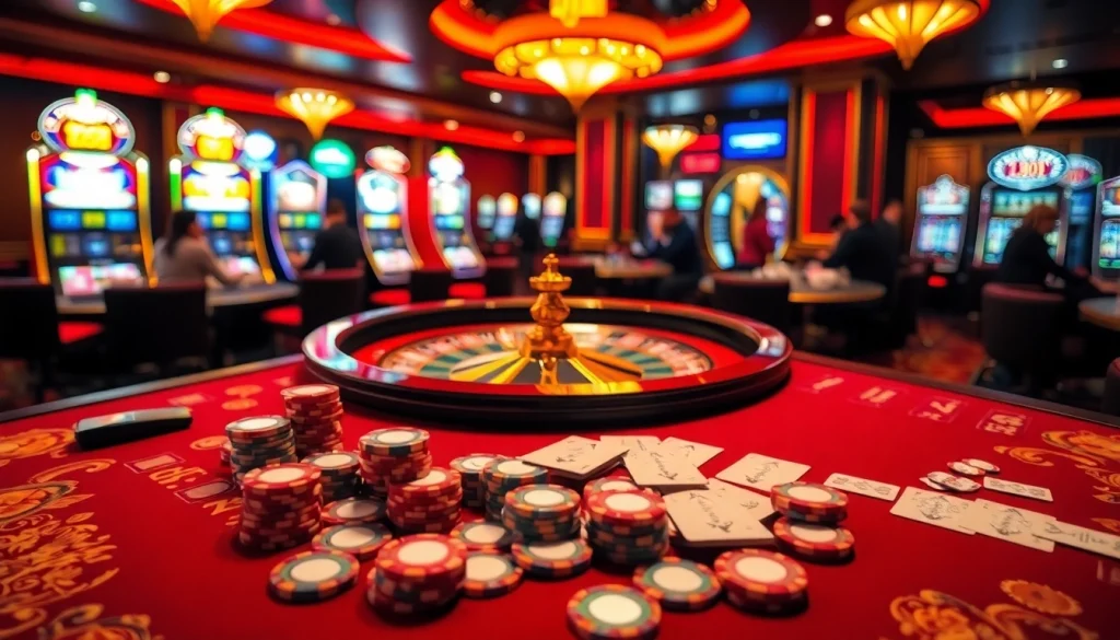 Experience thrilling gameplay at rr 88 with vibrant casino tables and exciting betting chips.