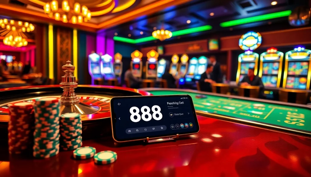 Experience link 88i at your fingertips with a vibrant online casino scene showcasing high-stakes gaming and excitement.
