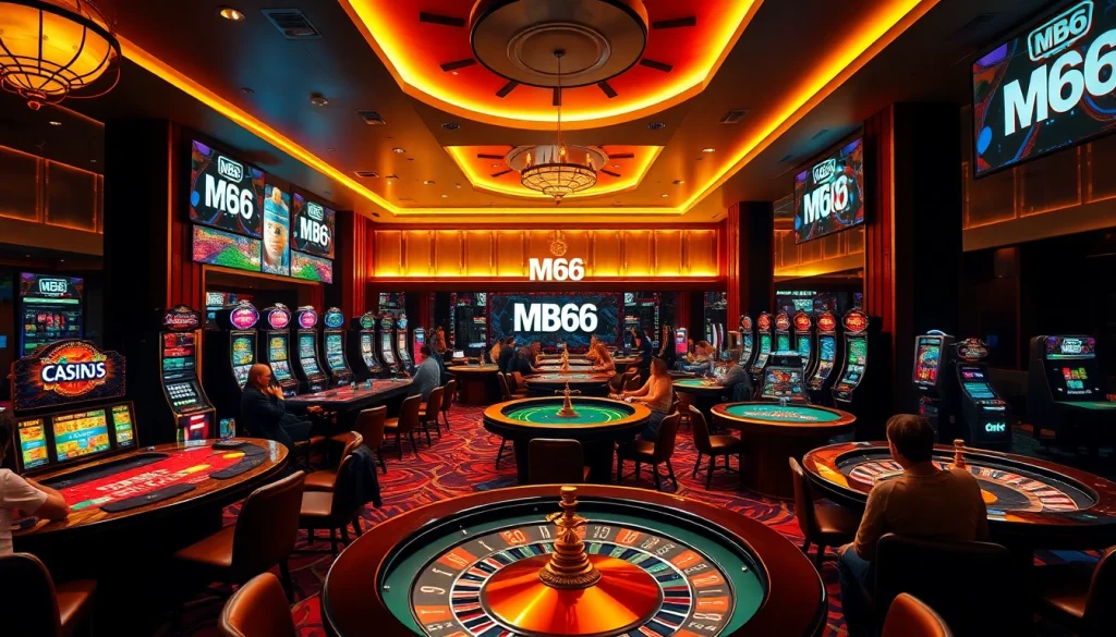 Experience excitement at MB66 casino with vibrant tables and engaging players.