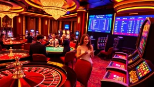 Experience thrilling online gambling at https://dr88.de.com/ with vibrant casino tables and excited players.