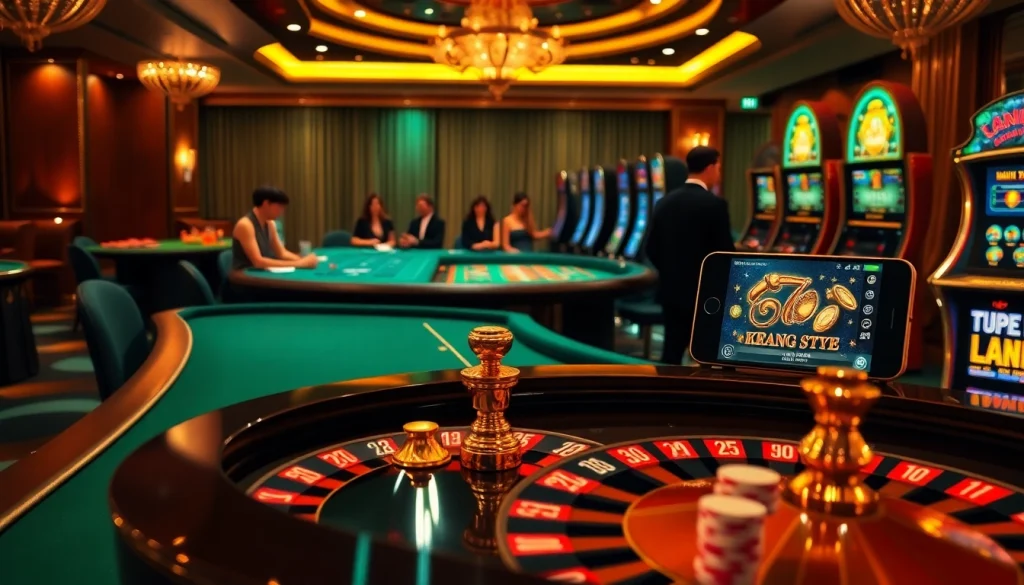 Experience the thrill of Trang chủ 789p with vibrant casino tables and engaging online gambling visuals.
