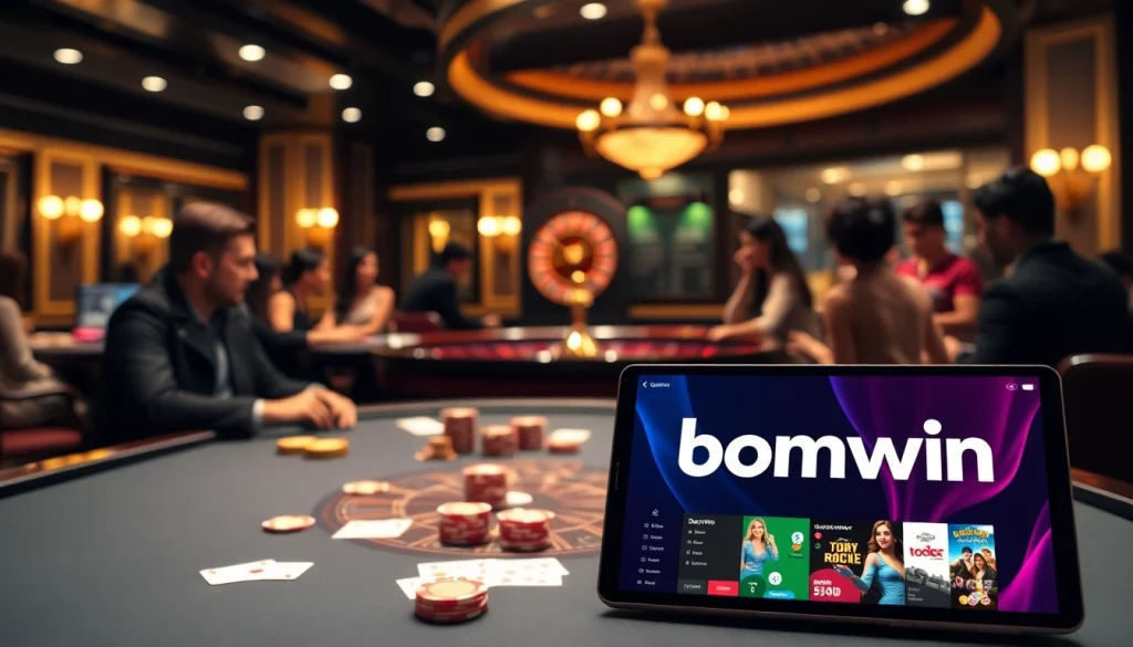 Enjoying high-stakes gaming at bomwin's luxurious online casino.