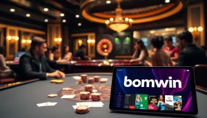 Enjoying high-stakes gaming at bomwin's luxurious online casino.