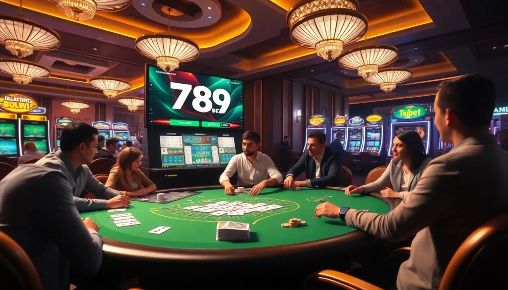 Engage in thrilling online gaming at 789bet events with vibrant casino visuals and excitement.