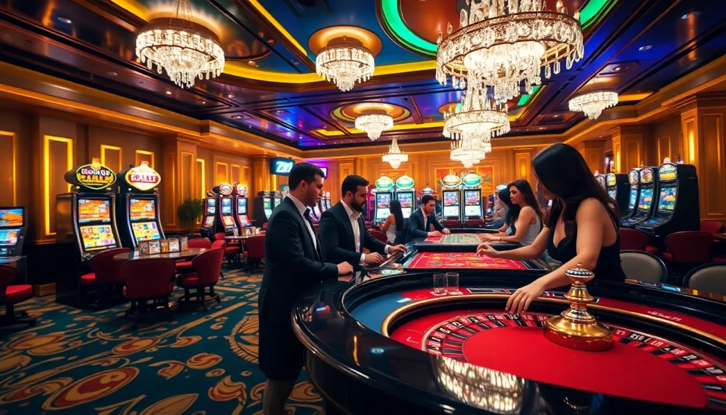 Players enjoying the lavish 24k club experience at a casino table.