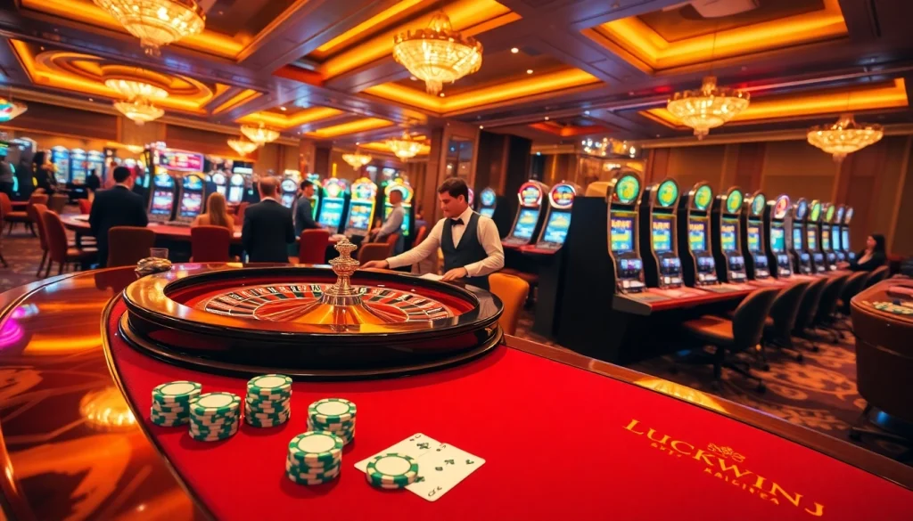 Experience thrilling gameplay at Luckwin Casino with exciting tables and vibrant slot machines.