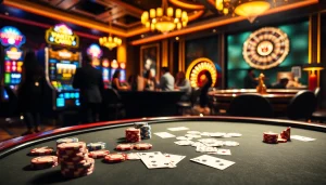 Experience the thrill of gambling with link 18win at a vibrant casino setting.