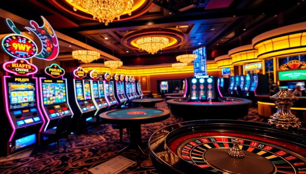 Experience thrilling gameplay at MK8 casino with vibrant slot machines and engaging poker tables.