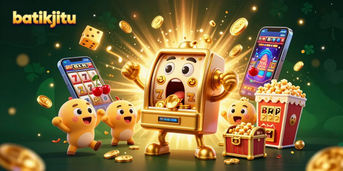 Mesin slot batikjitu mengeluarkan koin jackpot, menambah semangat permainan.